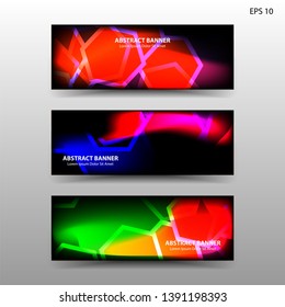 abstract hexagon background geometric with gradient color for banner,web,flyer,brochure - vector