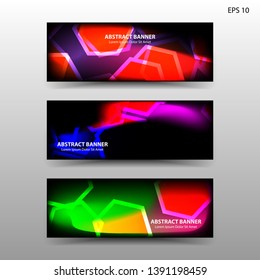 abstract hexagon background geometric with gradient color for banner,web,flyer,brochure - vector