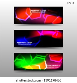abstract hexagon background geometric with gradient color for banner,web,flyer,brochure - vector