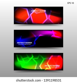 abstract hexagon background geometric with gradient color for banner,web,flyer,brochure - vector