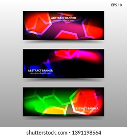 abstract hexagon background geometric with gradient color for banner,web,flyer,brochure - vector