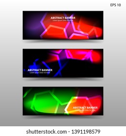 abstract hexagon background geometric with gradient color for banner,web,flyer,brochure - vector