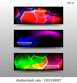 abstract hexagon background geometric with gradient color for banner,web,flyer,brochure - vector
