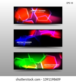 abstract hexagon background geometric with gradient color for banner,web,flyer,brochure - vector