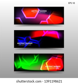 abstract hexagon background geometric with gradient color for banner,web,flyer,brochure - vector