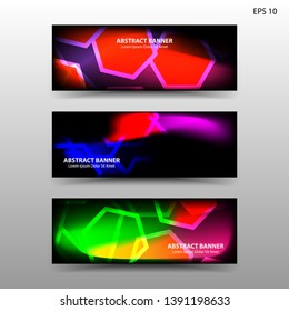 abstract hexagon background geometric with gradient color for banner,web,flyer,brochure - vector