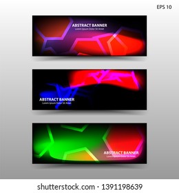 abstract hexagon background geometric with gradient color for banner,web,flyer,brochure - vector