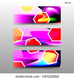 abstract hexagon background geometric with gradient color for banner,web,flyer,brochure - vector