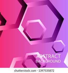 Abstract hexagon background with gradient color . Technology polygonal design . Vector