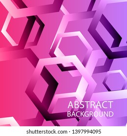 Abstract hexagon background with gradient color . Technology polygonal design . Vector 