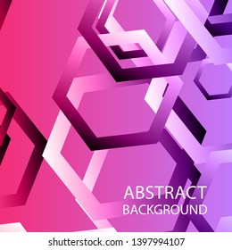 Abstract hexagon background with gradient color . Technology polygonal design . Vector 