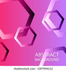 Abstract hexagon background with gradient color . Technology polygonal design . Vector 