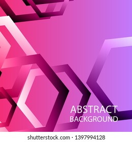 Abstract hexagon background with gradient color . Technology polygonal design . Vector 