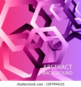 Abstract hexagon background with gradient color . Technology polygonal design . Vector 
