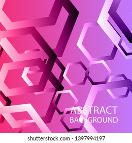 Abstract hexagon background with gradient color . Technology polygonal design . Vector 