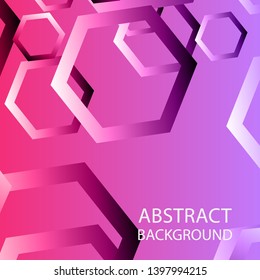Abstract hexagon background with gradient color . Technology polygonal design . Vector 