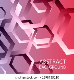Abstract hexagon background with gradient color . Technology polygonal design . Vector 