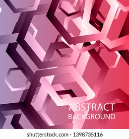 Abstract hexagon background with gradient color . Technology polygonal design . Vector 