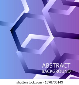 Abstract hexagon background with gradient color . Technology polygonal design . Vector 