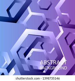 Abstract hexagon background with gradient color . Technology polygonal design . Vector 