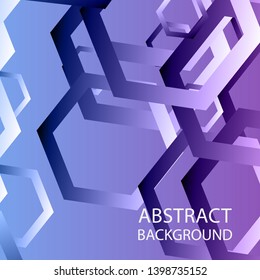 Abstract hexagon background with gradient color . Technology polygonal design . Vector 