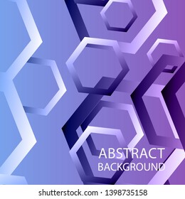 Abstract hexagon background with gradient color . Technology polygonal design . Vector 