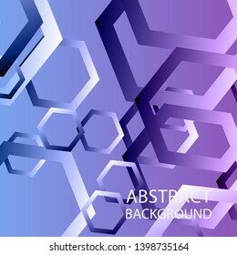 Abstract hexagon background with gradient color . Technology polygonal design . Vector 