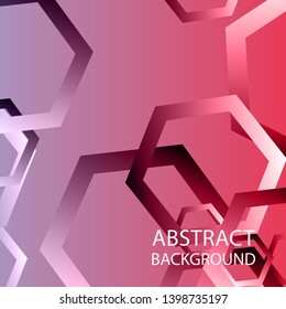 Abstract hexagon background with gradient color . Technology polygonal design . Vector 