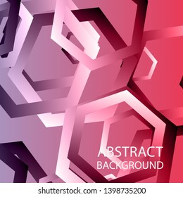Abstract hexagon background with gradient color . Technology polygonal design . Vector 