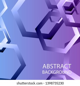 Abstract hexagon background with gradient color . Technology polygonal design . Vector 