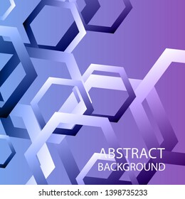 Abstract hexagon background with gradient color . Technology polygonal design . Vector 
