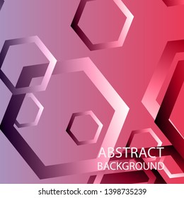 Abstract hexagon background with gradient color . Technology polygonal design . Vector 