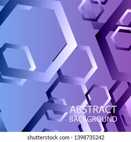 Abstract hexagon background with gradient color . Technology polygonal design . Vector 