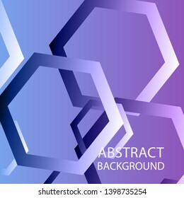 Abstract hexagon background with gradient color . Technology polygonal design . Vector 