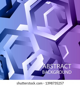 Abstract hexagon background with gradient color . Technology polygonal design . Vector 