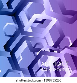 Abstract hexagon background with gradient color . Technology polygonal design . Vector 