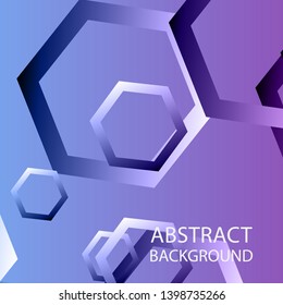 Abstract hexagon background with gradient color . Technology polygonal design . Vector 