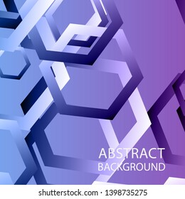 Abstract hexagon background with gradient color . Technology polygonal design . Vector 