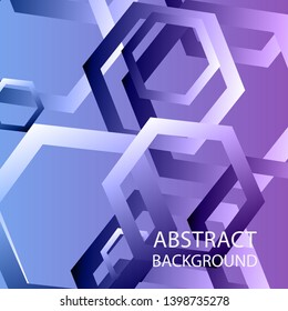 Abstract hexagon background with gradient color . Technology polygonal design . Vector 