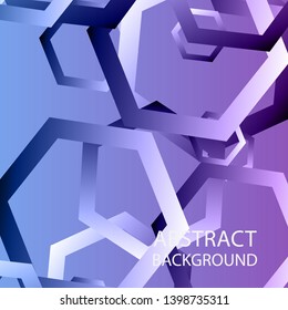 Abstract hexagon background with gradient color . Technology polygonal design . Vector 