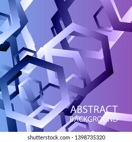 Abstract hexagon background with gradient color . Technology polygonal design . Vector 