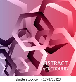 Abstract hexagon background with gradient color . Technology polygonal design . Vector 
