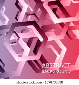 Abstract hexagon background with gradient color . Technology polygonal design . Vector 