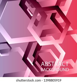 Abstract hexagon background with gradient color . Technology polygonal design . Vector 