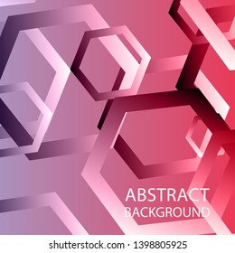 Abstract hexagon background with gradient color . Technology polygonal design . Vector 
