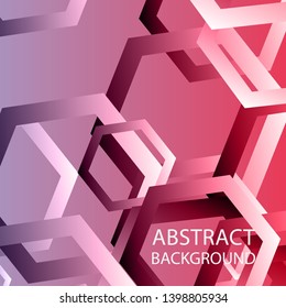 Abstract hexagon background with gradient color . Technology polygonal design . Vector 