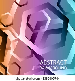 Abstract hexagon background with gradient color . Technology polygonal design . Vector 