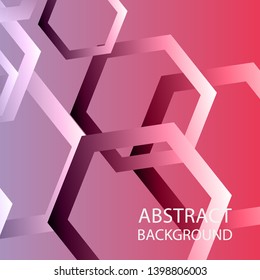 Abstract hexagon background with gradient color . Technology polygonal design . Vector 