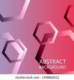 Abstract hexagon background with gradient color . Technology polygonal design . Vector 