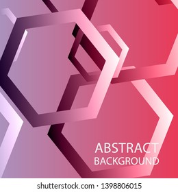 Abstract hexagon background with gradient color . Technology polygonal design . Vector 